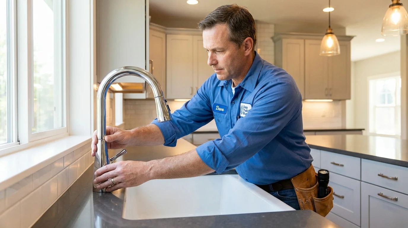 Kitchen faucet installation by Johns Plumbing LLC in Littlestown